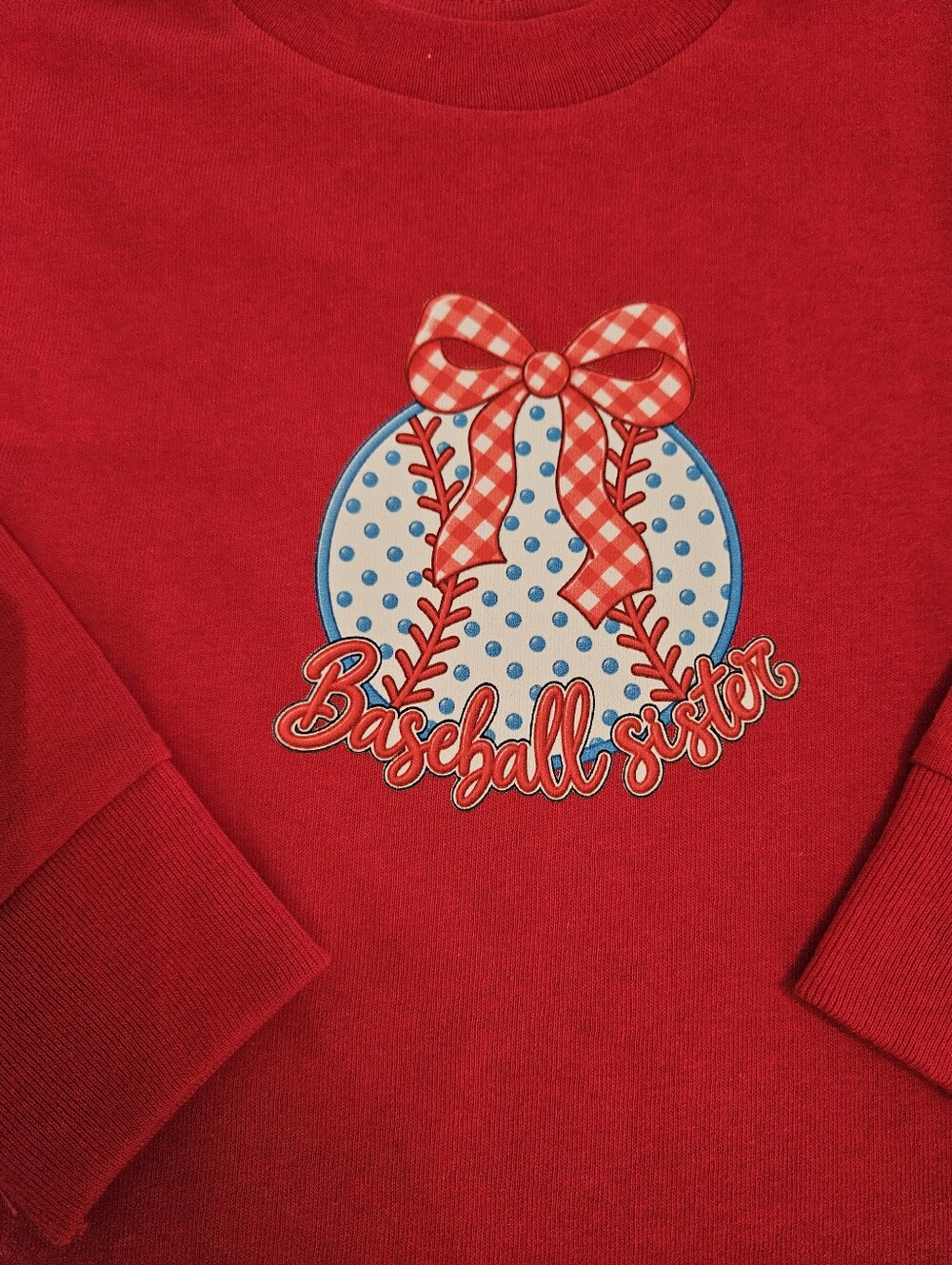 Rabbit Skins Red Long Sleeve Baseball Sister Shirt – Size 3